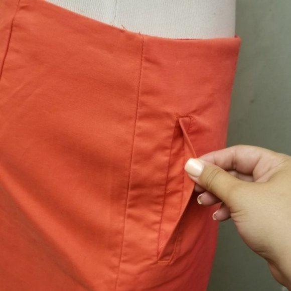 NWOT J.Crew orange mini skirt size 0 (98) - Picture 7 of 8